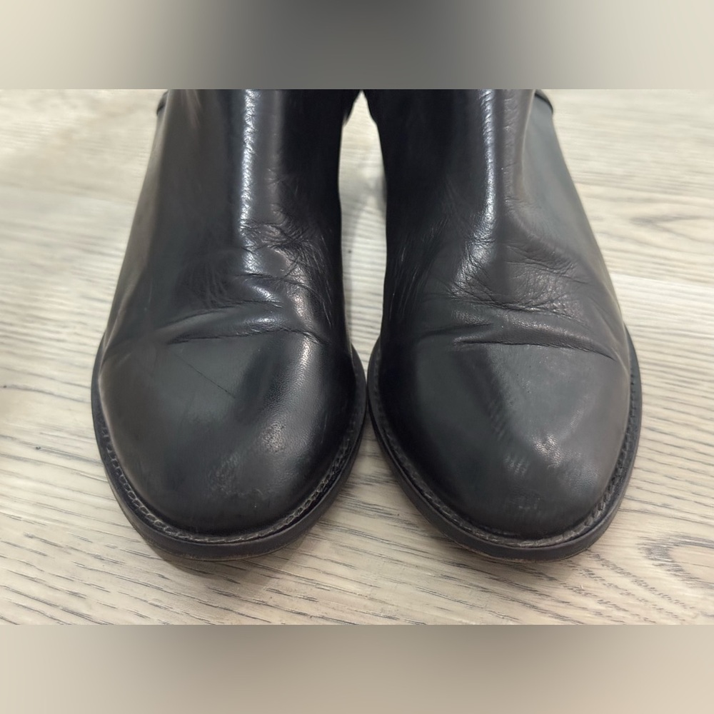 Lorenzo Masiero Black Leather Over The Knee Riding Equestrian Boots Size 38.5 /8 - Picture 7 of 14